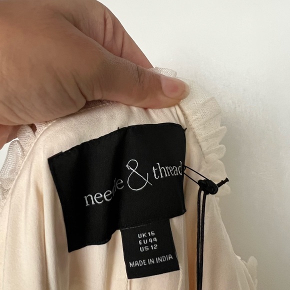 Needle and thread Lace hue dress US 12 boom floral gown - Picture 14 of 16